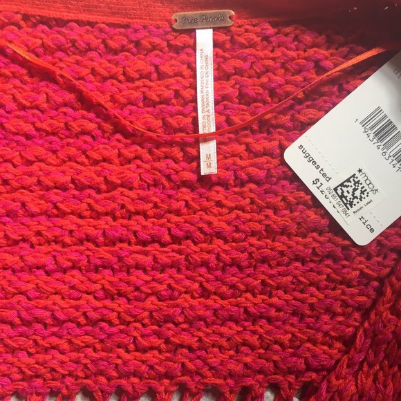 Free People Coconut V Sweater in Dragonfruit Combo - Picture 5 of 5